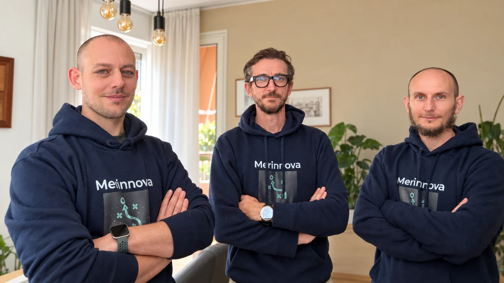 Francesco Guzzonato, David Tacconi e Niccolò Sala, da sinistra, nella foto del team Merinnova